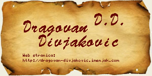 Dragovan Divjaković vizit kartica